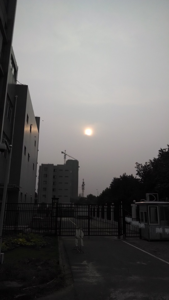 Air pollution blocking out the sun. 